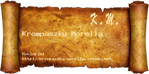 Krompaszky Morella névjegykártya